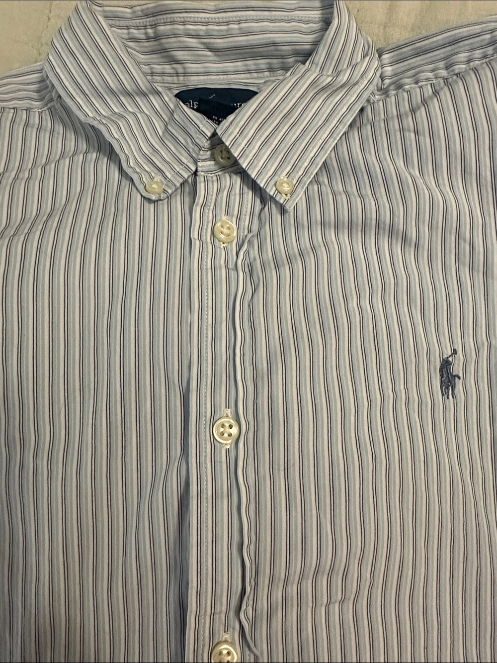 Boys like new blue striped 18 20 XL  Ralph  Lauren Button-Down Shirt